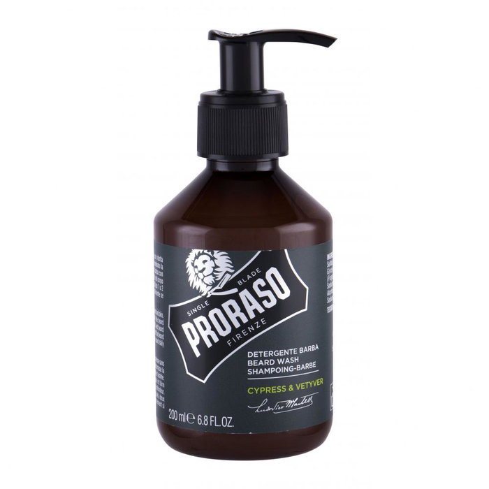 Proraso Cypress & Vetyver Shampooing pour barbe Nettoyage 200 ml Proraso Cypress & Vetyver Shampooing pour barbe Nettoyage 200 ml