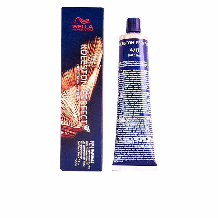 Wella Koleston Perfect ME+ Pure Naturals 4/0 - Teinture Crème 60 mL - Couleur Intense et Vibrante - Couverture Durable des Cheveux Blancs Wella Koleston Perfect ME+ Pure Naturals 4/0 - Teinture Crème 60 mL - Couleur Intense et Vibrante - Couverture Durable des Cheveux Blancs