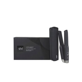 GHD Plancha Unplugged - Lisseur sans fil noir, chauffage à 185°C constant, batterie lithium jusqu'à 20 min, charge rapide USB-C