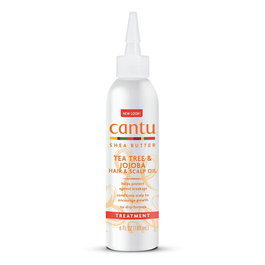 Cantu Huile Capillaire et pour le Cuir Chevelu au Beurre de Karité, Arbre à Thé et Jojoba 180 mL - Hydratation, Fortification et Brillance Naturelle