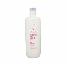 Schwarzkopf Bonacure Color Freeze Silver Shampoo pH 4.5 1000 ml - Shampooing violet neutralisant pour cheveux blancs et décolorés, vegan, sans sulfate