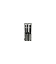 Termix Pack de 5 Brosses Professionnelles - Manche Noir, Perforation Aluminium Chromé, Céramique Nylon - Tailles 43, 32, 28, 23, 17 mm - Confort et Durabilité