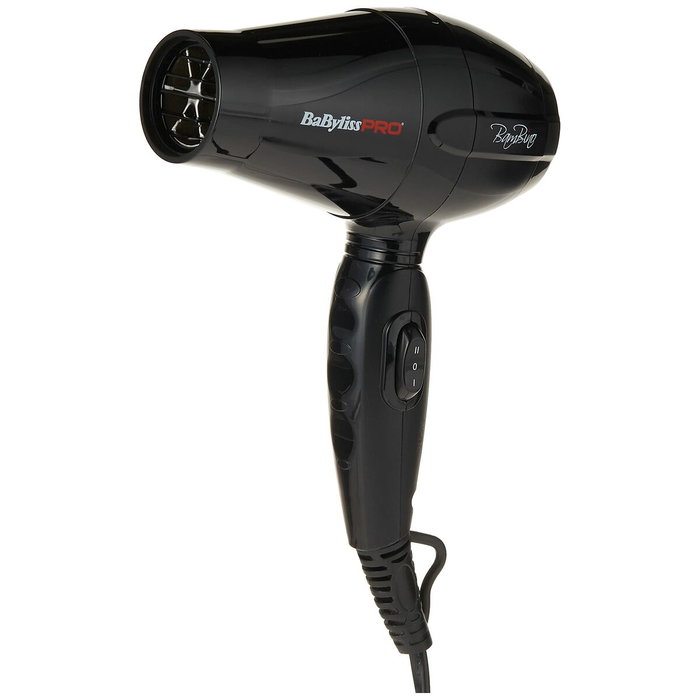 Babyliss Secador Bambino - Sèche-cheveux de voyage compact 1200W avec 2 vitesses, 2 températures, mini diffuseur et concentreur - Double tension