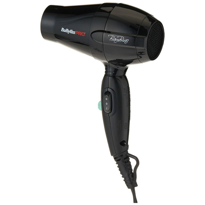 Babyliss Secador Bambino - Sèche-cheveux de voyage compact 1200W avec 2 vitesses, 2 températures, mini diffuseur et concentreur - Double tension