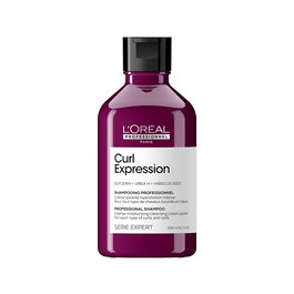 L'Oréal Champu Crema Limpiadora Curl Expression Shampoing Crème Nettoyant Boucles et Ondes 300 ml - Sans Sulfates ni Silicones, à la Glycérine et Hibiscus
