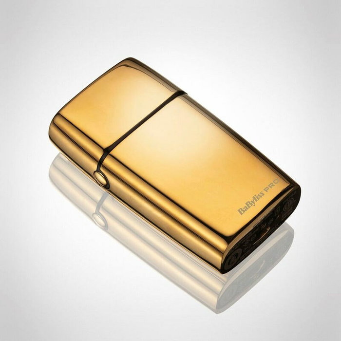 Babyliss Tondeuse à Lame Dorée FX02 - Tondeuse Barbe et Corps Précise, Double Lame Hipoallergénique, Carcasse Métallique