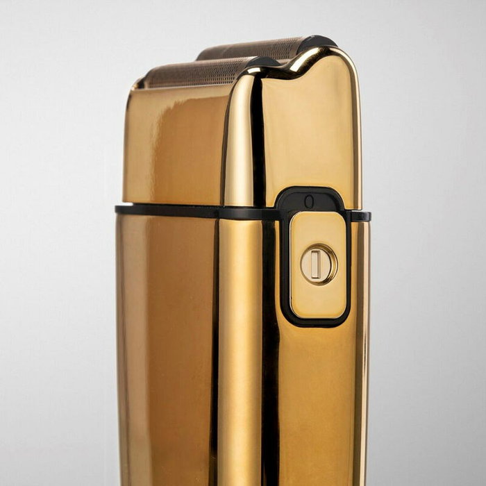 Babyliss Tondeuse à Lame Dorée FX02 - Tondeuse Barbe et Corps Précise, Double Lame Hipoallergénique, Carcasse Métallique