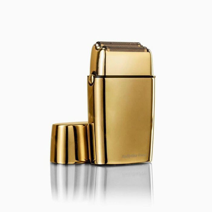 Babyliss Tondeuse à Lame Dorée FX02 - Tondeuse Barbe et Corps Précise, Double Lame Hipoallergénique, Carcasse Métallique