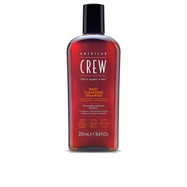 American Crew Daily Cleansing Shampoo 250 mL - Shampooing Vegan Énergisant à la Menthe Citronnée et Vitamine B5 pour Hommes Cheveux Normaux à Gras