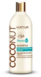 Kativa Shampooing à la Noix de Coco Reconstruction & Brillance 355 ml