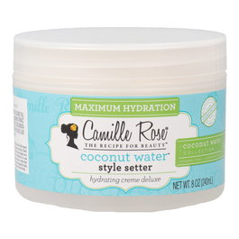 Camille Rose - Style Setter à l'Eau de Coco 240ml - Gel-Crème Coiffant Hydratant pour Cheveux Bouclés et Frisés - Parfum d'Agrumes et de Coco