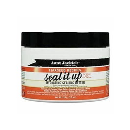 Aunt Jackie's - Flaxseed Recipes Seal It Up - Beurre de scellage hydratant pour cheveux secs et frisés - Réparation des pointes - 213 g