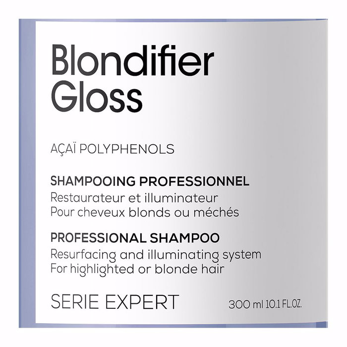 L'Oréal Professionnel Paris Shampooing Blondifier Gloss 300 ml pour Cheveux Blonds Illuminant et Réparateur