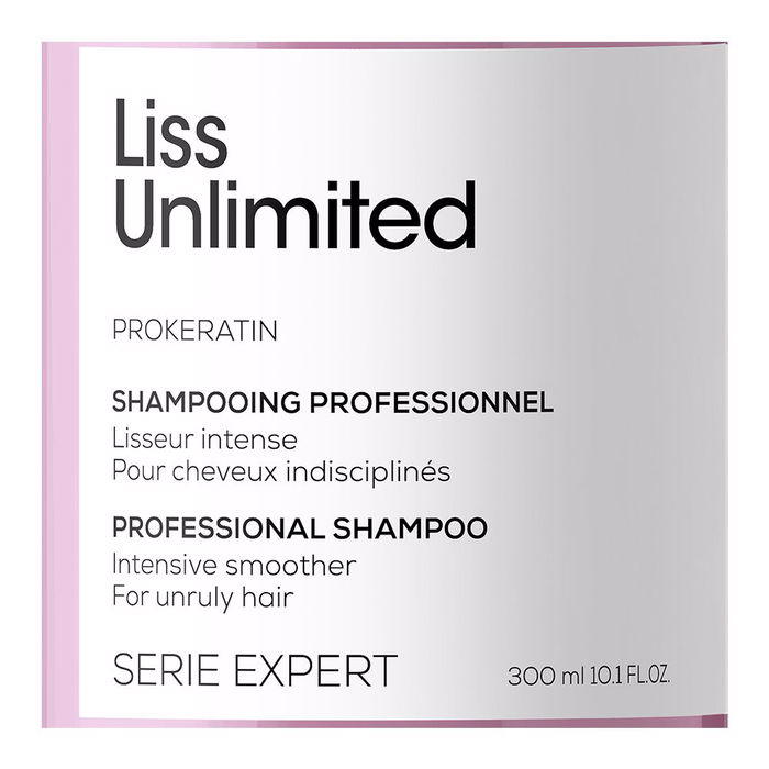 L'Oréal Professionnel Paris Shampooing Liss Unlimited 300 ml pour cheveux récalcitrants et lissés, anti-frisottis