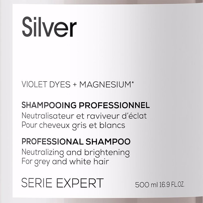 L'Oréal Professionnel Paris Shampoing ARGENT 500 ml pour cheveux gris éclatants