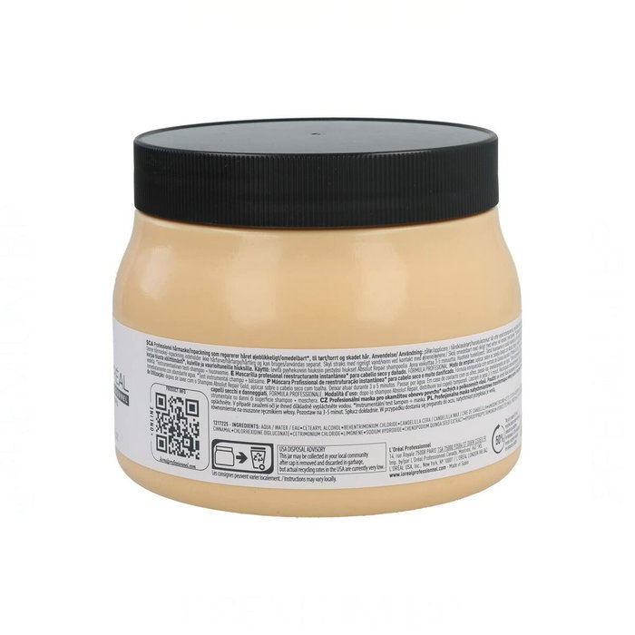 L'Oréal - Masque Absolut Repair - Réparateur et fortifiant pour cheveux abîmés - 500 ml - Nouveau format L'Oréal - Masque Absolut Repair - Réparateur et fortifiant pour cheveux abîmés - 500 ml - Nouveau format