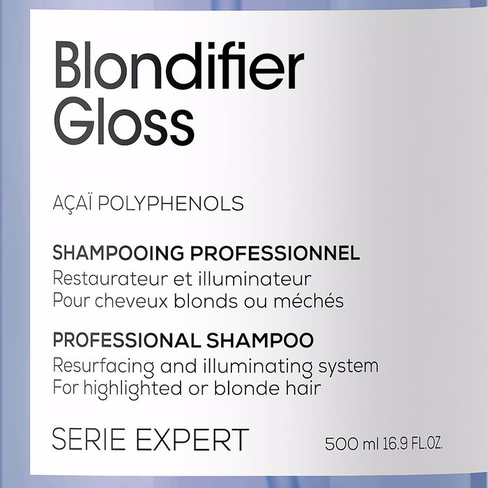 L'Oréal Professionnel Paris Shampooing Blondifier Gloss 500 ml pour cheveux blonds