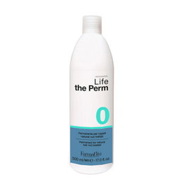 Farmavita Life The Perm "0" - Permanente 500 ml pour Ondulations et Volume Structuré, Formulation pour Cheveux Naturels