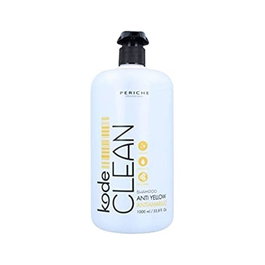 Periche Shampoing Clean Anti-Yellow - Neutralise les reflets jaunes sur cheveux blonds décolorés - Avec pigments violets et actifs matifiants - Flacon 1000 ml