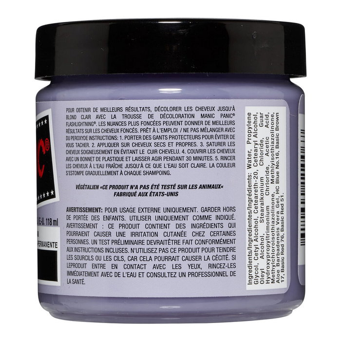 Manic Panic - Teinture semi-permanente fantaisie Classic Silver Stiletto - Colorant végétalien haute intensité - Pour cheveux