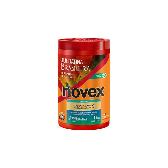 Novex - Masque Capillaire Brésilien Keratine, Traitement Reconstructif pour Cheveux Secs et Abîmés, 1 kg Novex - Masque Capillaire Brésilien Keratine, Traitement Reconstructif pour Cheveux Secs et Abîmés, 1 kg