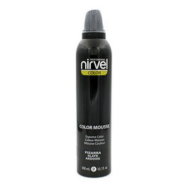 Nirvel Color Mousse Pizarra 300 mL - Mousse colorante et fixante pour cheveux - Volume, corps et accentuation de la couleur