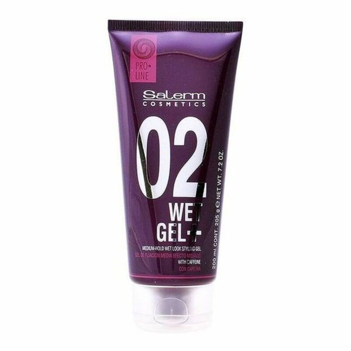 Salerm WET GEL+ Gel de coiffage effet mouillé tenue moyenne 200 ml
