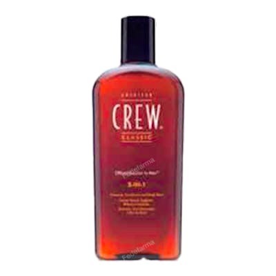 American Crew CREW 3 IN 1 Shampoing, Après-shampooing et Gel Douche 250 ml