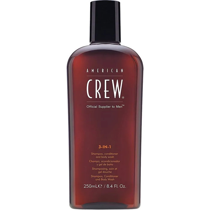 American Crew CREW 3 IN 1 Shampoing, après-shampooing et gel douche 250 ml American Crew CREW 3 IN 1 Shampoing, après-shampooing et gel douche 250 ml