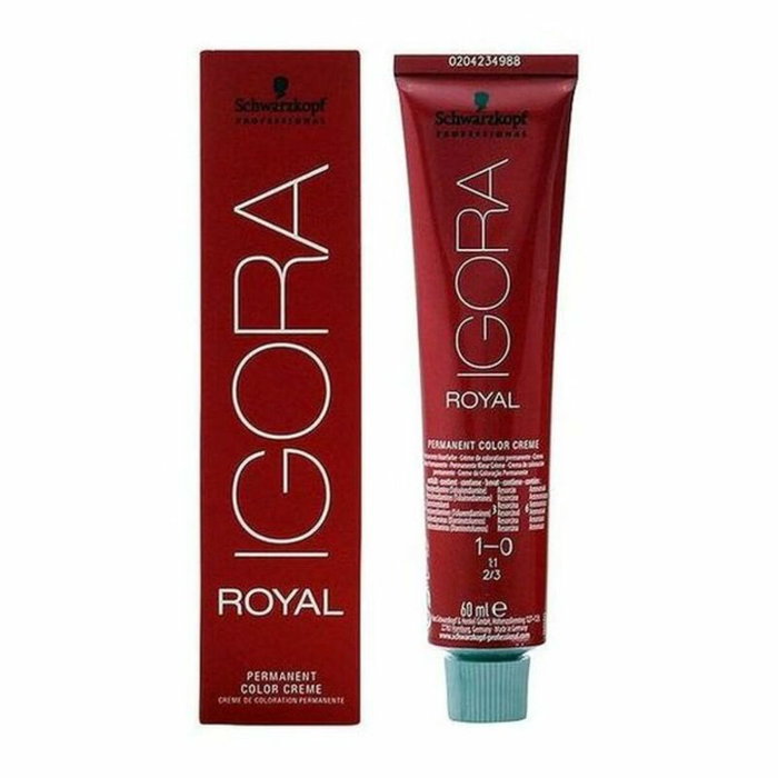 Schwarzkopf IGORA ROYAL #1-0 Crème Colorante Permanente 60 ml 1-0 Schwarzkopf IGORA ROYAL #1-0 Crème Colorante Permanente 60 ml 1-0