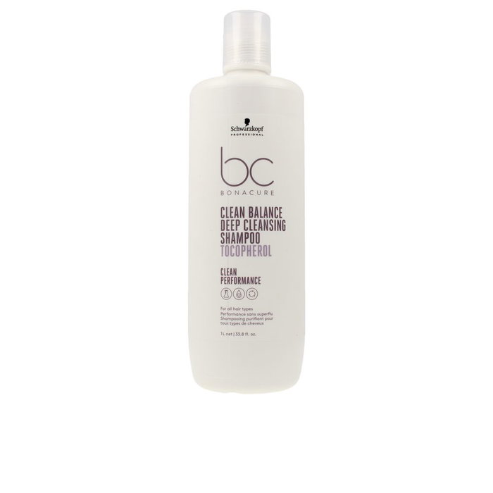 Schwarzkopf BC CLEAN BALANCE Shampoing Purifiant Deep Cleansing - Tous Types de Cheveux, Nettoyage en Profondeur, Vegan, 1000 ml Schwarzkopf BC CLEAN BALANCE Shampoing Purifiant Deep Cleansing - Tous Types de Cheveux, Nettoyage en Profondeur, Vegan, 1000 ml