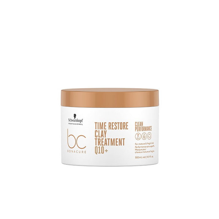 Schwarzkopf Bonacure Time Restore Traitement Argile Fortifiant Anti-Âge avec Q10+ 500 ml Schwarzkopf Bonacure Time Restore Traitement Argile Fortifiant Anti-Âge avec Q10+ 500 ml