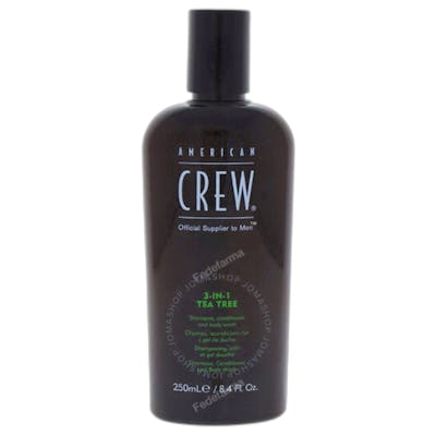 American Crew TEA TREE 3 en 1 Shampooing, Après-shampooing et Gel Douche 250 ml