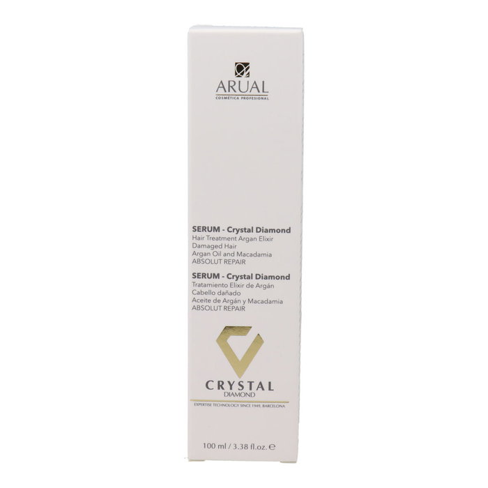 Arual Sérum Crystal Diamond 100 ml - Traitement capillaire 3 en 1 réparateur, nutritif et antifrizz aux huiles d'argan et de macadamia Arual Sérum Crystal Diamond 100 ml - Traitement capillaire 3 en 1 réparateur, nutritif et antifrizz aux huiles d'argan et de macadamia