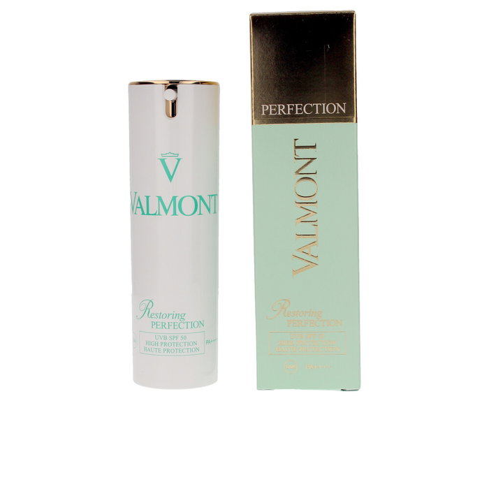 Valmont RESTORING PERFECTION SPF50 Soin Anti-Âge Protecteur et Crème de Jour, Protection Solaire Haute SPF 50, 30 ml Valmont RESTORING PERFECTION SPF50 Soin Anti-Âge Protecteur et Crème de Jour, Protection Solaire Haute SPF 50, 30 ml