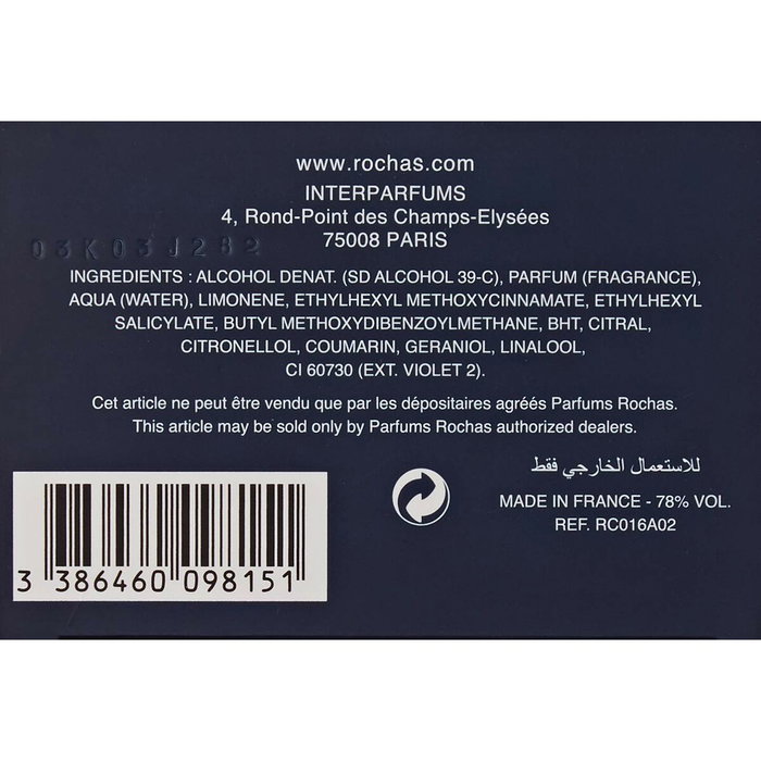 Parfum Homme Rochas L'Homme Rochas EDT 60 ml