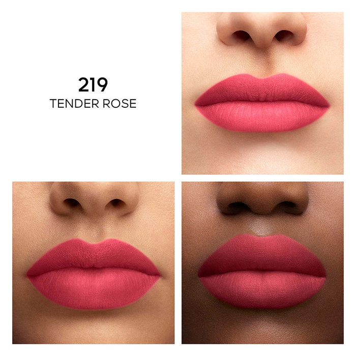 Guerlain KISSKISS Rouge à Lèvres Mate Confort 16h #219 Tender Rose 2.8g
