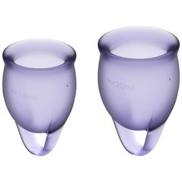 Satisfyer Cup Menstruel Lila - Coupe Menstruelle Lavable en Silicone Médical