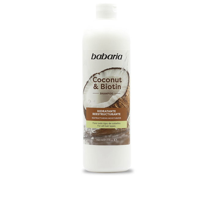 Babaria COCONUT & BIOTIN shampoo hydratant restructurant 700 ml Babaria COCONUT & BIOTIN shampoo hydratant restructurant 700 ml