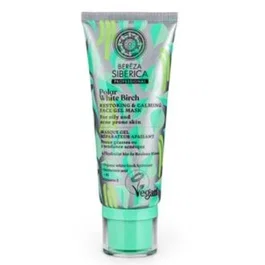 Natura Siberica Bereza Masque Gel Réparateur et Apaisant 100 ml - Soin Visage Vegan à l'Acide Hyaluronique