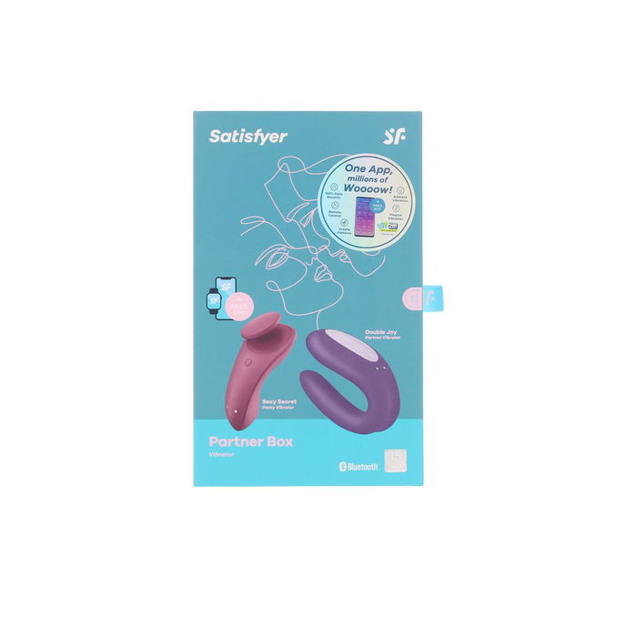 Satisfyer Coffret partenaire (2 pièces) - Vibromasseur Double Joy + Culotte vibrante Sexy Secret - Contrôle Bluetooth Satisfyer Coffret partenaire (2 pièces) - Vibromasseur Double Joy + Culotte vibrante Sexy Secret - Contrôle Bluetooth