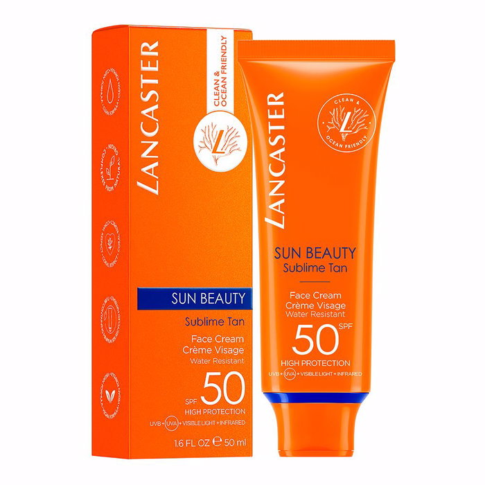 Lancaster SUN BEAUTY Crème Solaire Visage SPF50 - Haute Protection pour Femme, 50 ml