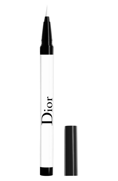 Christian Dior Eyeliner liquide Diorshow On Stage, Étanche à pointe feutre ultra-flexible, Mat, nuance 001 Blanc, 0.55 ml