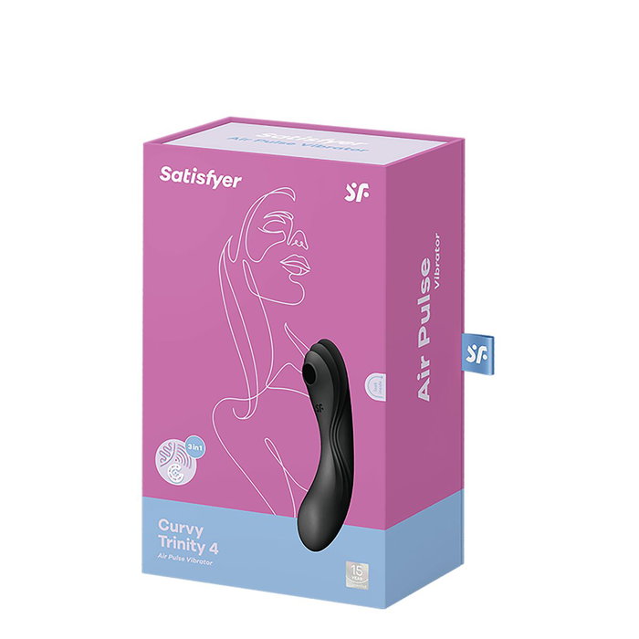 Vibration de Stimulation Double Satisfyer CURVY TRINITY 4 Noir Vibration de Stimulation Double Satisfyer CURVY TRINITY 4 Noir