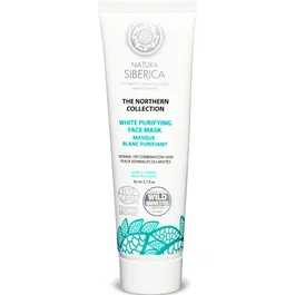 Natura Siberica Masque Visage Purifiant Blanc 80 ml - Nettoie et Matifie Peau Mixte
