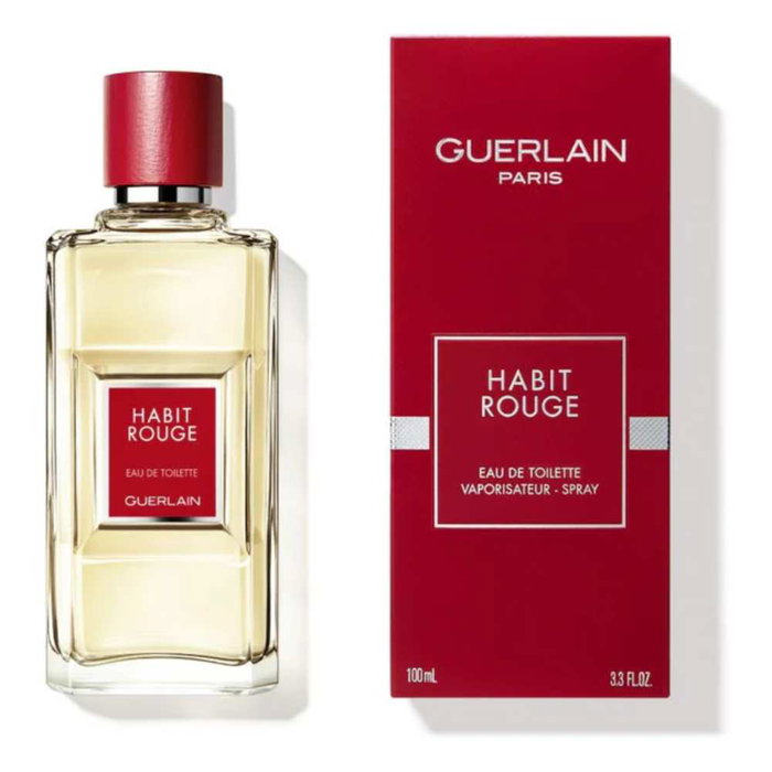 Guerlain Habit Rouge Eau de Toilette Vaporisateur 100 ml - Floral Fruité - Parfum Classique Créé en 1965 Guerlain Habit Rouge Eau de Toilette Vaporisateur 100 ml - Floral Fruité - Parfum Classique Créé en 1965