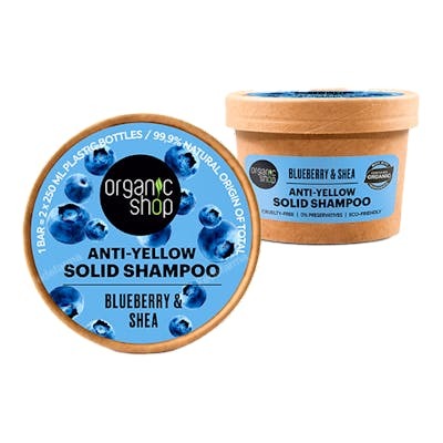 ORGANIC SHOP Shampoing Solide Anti-Jaune Myrtille et Beurre de Karité 60 g ORGANIC SHOP Shampoing Solide Anti-Jaune Myrtille et Beurre de Karité 60 g