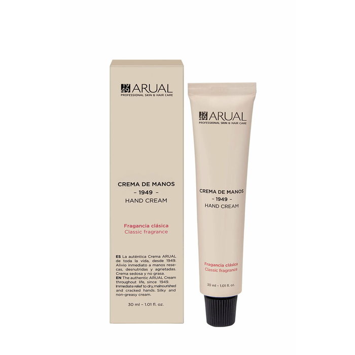 Arual - Crème pour les Mains - 30 ml - Formule Classique - Hydratation Immédiate pour Mains Sèches - Depuis 1949 Arual - Crème pour les Mains - 30 ml - Formule Classique - Hydratation Immédiate pour Mains Sèches - Depuis 1949