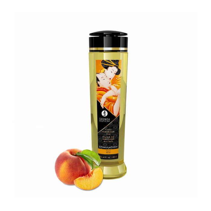 Huile de massage érotique Shunga Stimulation Pêche (240 ml)