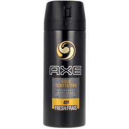 Axe Gold Temptation Déodorant Spray Parfum Épicé et Sucré, Notes Fruitées et Boisées, Homme, 150 ml